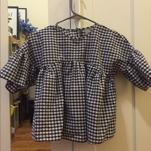Asos gingham smock baby doll top